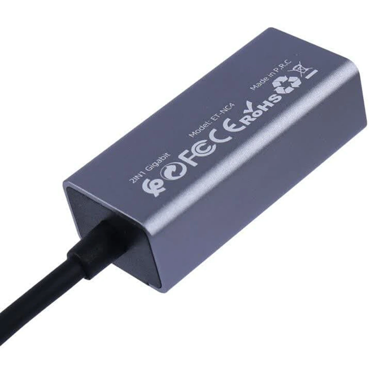 تبدیل Earldom USB & Type-C To Ethernet مدل ET-NC4 - خاکستری
